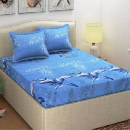 LENGRER FAB 230 TC Polycotton Double 3D Printed Flat Bedsheet