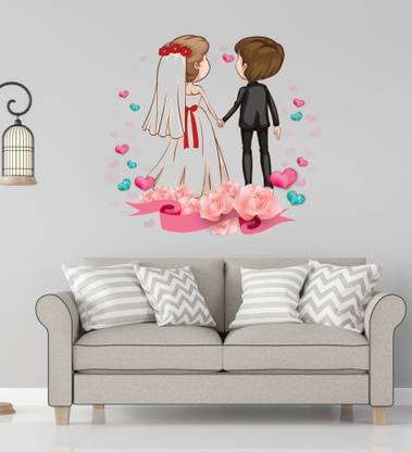 BALKRISHNA WALL STICKER 60 cm LOVE Self Adhesive Sticker