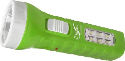24 ENERGY 7W Torch with 6 Led Emergency Light Rechargeable 4 hrs Torch Emergency Light