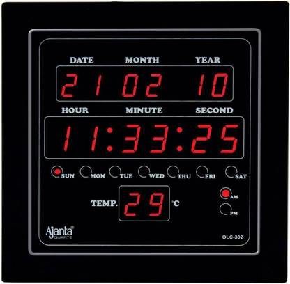 AJANTA Digital 25.4 cm X 25.4 cm Wall Clock