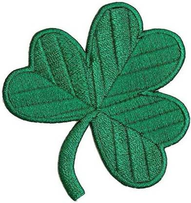 Irish Clover Shamrock Embroide Iron On Patch Ireland Leaf Flower Applique Symbol Motif Logo Jean Jacket Applique Patch