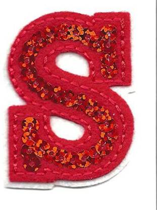 SEQUIN 2" LETTER"S" Iron On Embroide Applique Patch Applique Patch