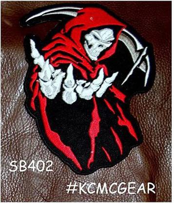 Grim Reaper Patch Death Angle for Biker Motorcycle Jacket Vest Large New Applique Patch