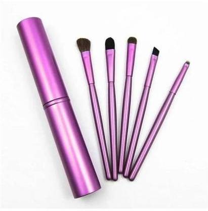 Gugzy Travel Portable Mini Eye Makeup Brushes Set with case Reals Eyeshadow Eyeliner I Eyeshadow Brush I Eyeliner Brush I Makeup Brush Set with container I Makeup Brush Set with box I Eye shadow Brush I Eye Makeup Brush I Eye Makeup Tool