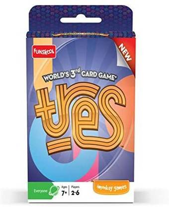 FUNSKOOL Tres, a New Card Game, Fun and Simple to Play with Family and Friends