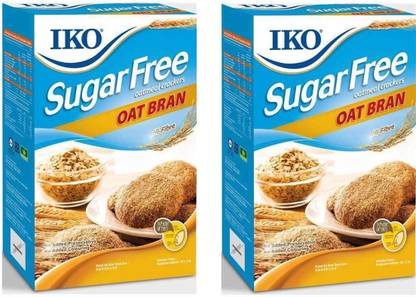 Iko Sugar Free Biscuits, Oat Bran, 200g (Pack Of 2),400g Cream Cracker Biscuit