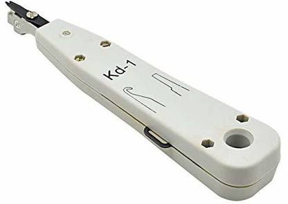 ATEKT KD-1 PunchDown Tool KD-1 Professional Telecom Phone Cable Ethernet Network Patch Panel Faceplate Punch Tool CAT5 CAT6 (White) Manual Crimper