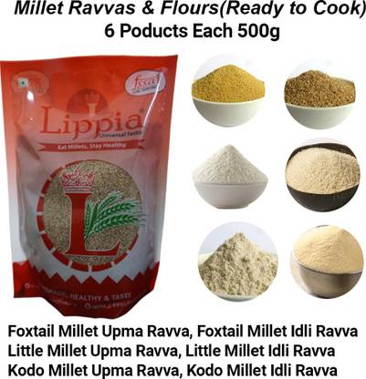 Lippia Ready to Cook Millet Flours & Ravvas