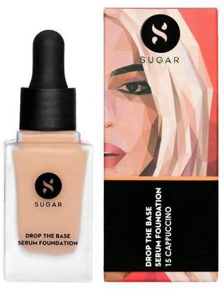 SUGAR Drop The Base Serum Foundation - 15 Cappuccino (Light, Cool Undertone) Foundation