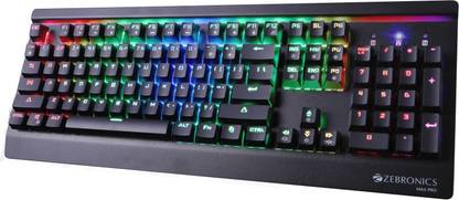 ZEBRONICS MAX PRO MECHANICAL USB WIRED KEYBOARD Wired USB Standard Gaming Keyboard Compatible with Desktop, Laptop, Mac