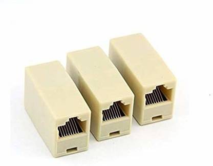 TAAPSEE Pack of 3 RJ45 Coupler Ethernet Extension, for Cat6/Cat5e/Cat5 Ethernet Cable Network Cable Coupler Wire Connector