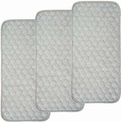 Bluesnail Bamboo Quilted Thicker Waterproof Changing Pad Liners, 3 Count (Gray)