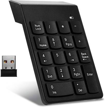 Wifton Wireless Numeric Keypad Slim Mini Number Pad Keyboard 18 Keys-IX24 Wireless Handheld Multi-device Keyboard Compatible with Desktop, Laptop, Mac
