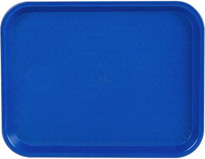 Everbuy Fast Food Tray 14 inches x 11 inches Rectangular Plastic Serving Tray for Cafeteria, Dinner, Restaurant, Home, Food Courts Tray