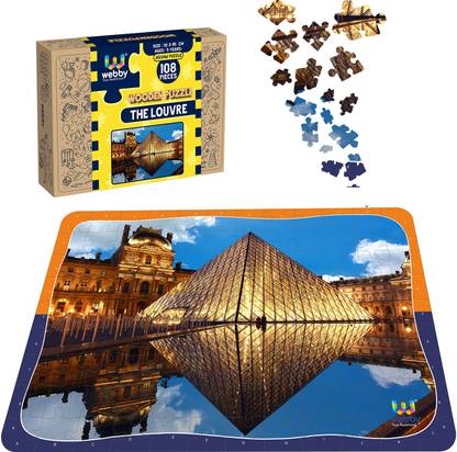 Webby The Louvre Wooden Jigsaw Puzzle, 108 Pieces