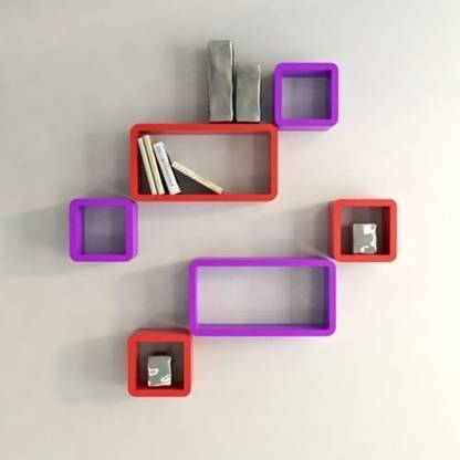 Craftylook cube storage Solid Wood Display Unit MDF (Medium Density Fiber) Wall Shelf