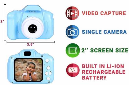 Prism Enterprise prism Kids Camera for Girls & Boys, 2MP 1080P Toddler Digital Camera Lens 2.0 inch FHD Screen for Children Birthday Summer Vacation Christmas Toy Gifts (Blue)