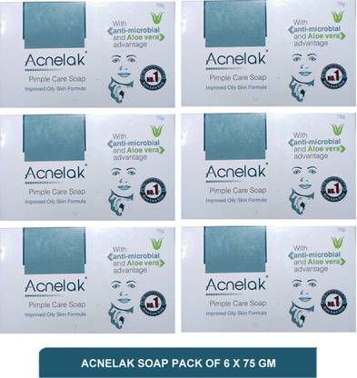 Acnelak soap - best soap for acne prone skin(pack of 6)75g