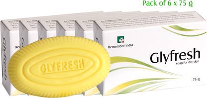 Glyfresh Moisturizing Soap for Dry Skin 75 g (Pack of 6)