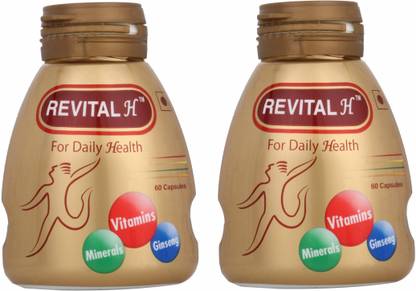 Revital H For Men's Daily Health - 60 Capsule | Pack of 2 (60 x 2 = 120 Capsule)