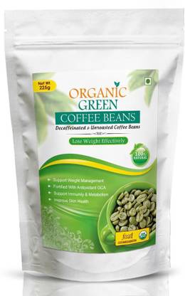 Vokin Biotech Organic Green Coffee Beans 225gm Decaffeinated & Unroasted Roast & Ground Coffee