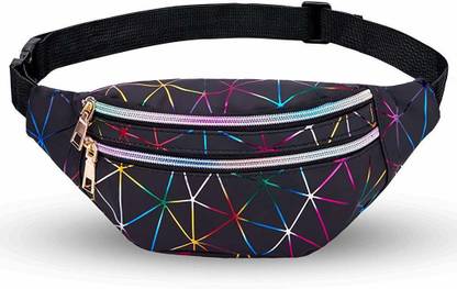 sannidhi Waist Bag Fashion PU Leather for Women Man Metallic Shiny Bumbags Waterproof for Ladies Festival Fanny Pack Lightweight Hip Pouch Waist Travel Bag Belt Bags Waist Bag