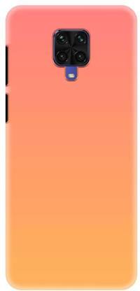 NDCOM Back Cover for Redmi Note 9 Pro Orange In Color Printed