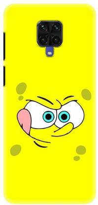 NDCOM Back Cover for POCO M2 Pro Cute Cartoon Spongebob Printed