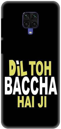 NDCOM Back Cover for Redmi Note 9 Pro Max Dil Toh Bachha Hai Ji Printed