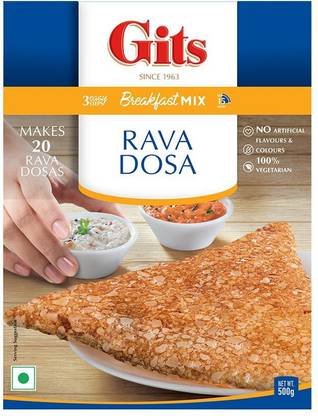 Gits Rava Dosa Instant Breakfast Mix 500 g