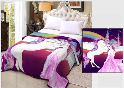 Florida Cartoon Single Mink Blanket for  Heavy Winter