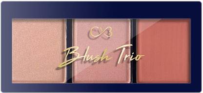 CVB BLR-301-01 Blush Trio for Seamless Blending, Full Pigment Formula Blusher with 3 Shades of Multicolour