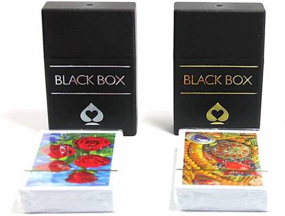 Parksons Black Box Plastic Bridge Playing Cards (Pack of 02) Flash Cards Party Games Fun Games