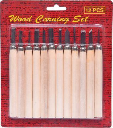 pollwala 12 pcs Wood Carving and Engraving Set Art Combination Chisel Paring Chisel Set