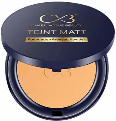 CVB C02-04 2 in 1 Teint Matt Foundation Pressed Compact Powder for Buildable Full Coverage & Matte Finish Compact