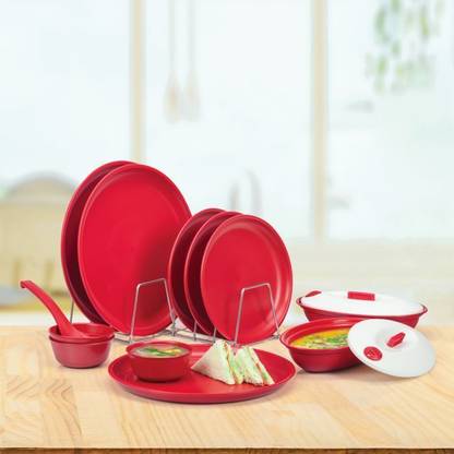 VARMORA Pack of 12 PP (Polypropylene) Dinner Set 12 Dinner Set