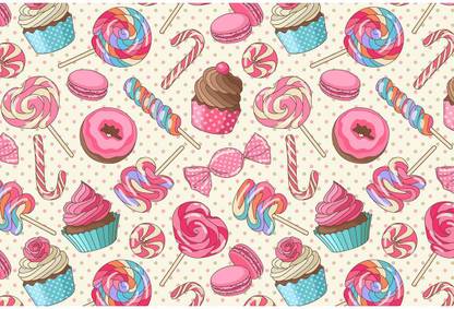 Artzfolio Yummy Lollipop Candy Art & Craft Gift Wrapping Paper | Plain & Smooth Sheet 18 X 12Inch;Set Of 5 Pcs NA Plain Non-Textured Paper Gift Wrapper