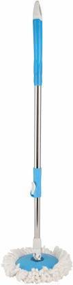 mega shine High Quality Mop Stick with 1 microfiber included String Mop (blue) String Mop