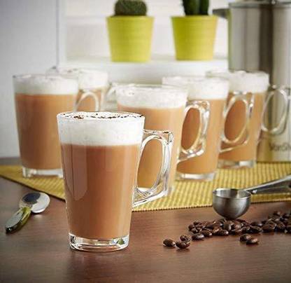 kiyan enterprise Tea and Coffee Glasss Transparent, 130 ml, Set of 6 Pcs Imported Glasses Glass Coffee Mug
