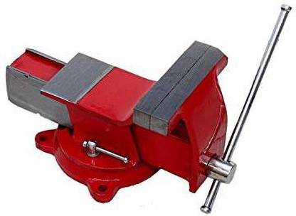 gizmo Bench Vise, Bench vice, Germany Base (4 inch) Professional Heavy Steel Iron Bench Vice Heavy Duty Swivel Base, red (100MM) Tool Multi Vise Tool