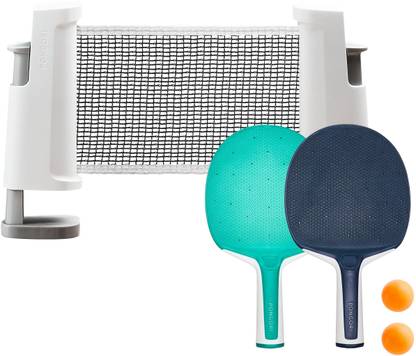 pongori by Decathlon Table Tennis Set with Adjustable Rollnet, 2 Bats and 2 Ball Tennis Kit