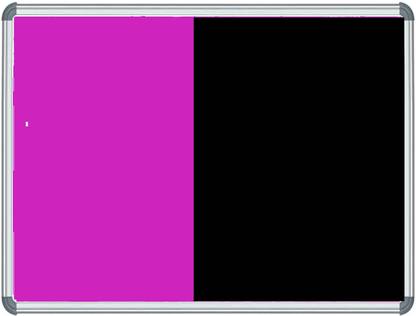 Action World L:- 60 CM. X W:- 43 CM. H:- 2 MM. HALF PINK PINUP AND BLACK CHALK BOARD pink and black board Bulletin Board