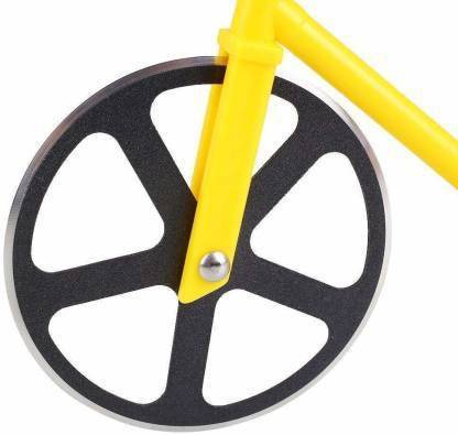 Fulgurant One Bicycle Shape Pizza Cutter | Stainless Steel Wheel Super Sharp and Easy to Clean Pizza Slicer | Cool Kitchen Gadget - Best Gift (Color May Vary) Wheel Pizza Cutter Rolling Pizza Cutter