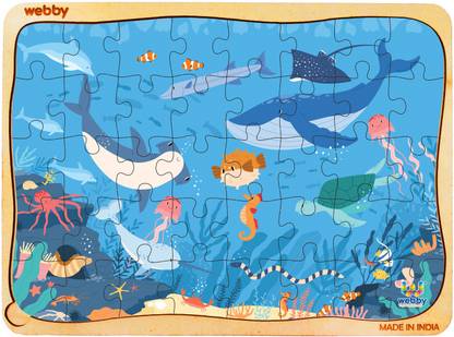 Webby The Ocean Wooden Jigsaw Puzzle, 40pcs