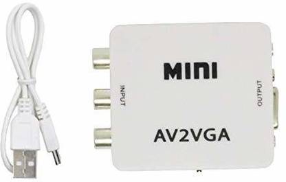 RAREGEAR  TV-out Cable Mini AV To VGA to Video Converter,Composite TV Set-Top Box Audio Video Converter
