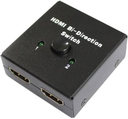 microware  TV-out Cable 2 Port Bi-Direction HDMI Switch 2 in 1 Out or HDMI Splitter 1 in 2 Out, Best AB Switch Supports HDMI 2.0, 4K Ultra HD, 1080P, 3D