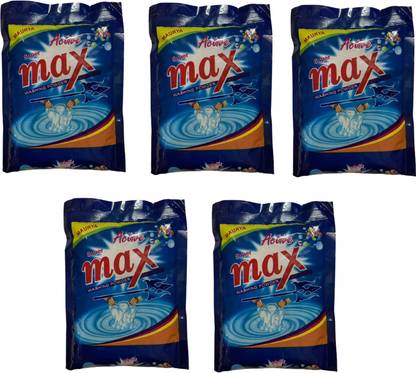 MAX Super Active Washing Powder (1 KG) - Pack Of 5 Detergent Powder