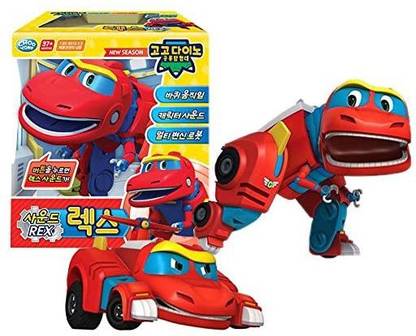 Choo young GOGO Dino Dinosaur Expedition Sound Toys Rex Transformation Robot Dinosaur Car Toy