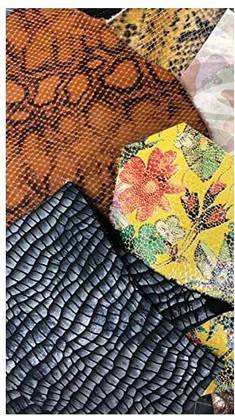 ALM Printed and Embossed Leather Scrap Bag (1LB)