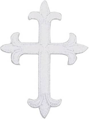 Wholesale Applique Cross-4"--Fleur De Lis-Religious-Iron On Applique/Embroidered Patch Â€¦